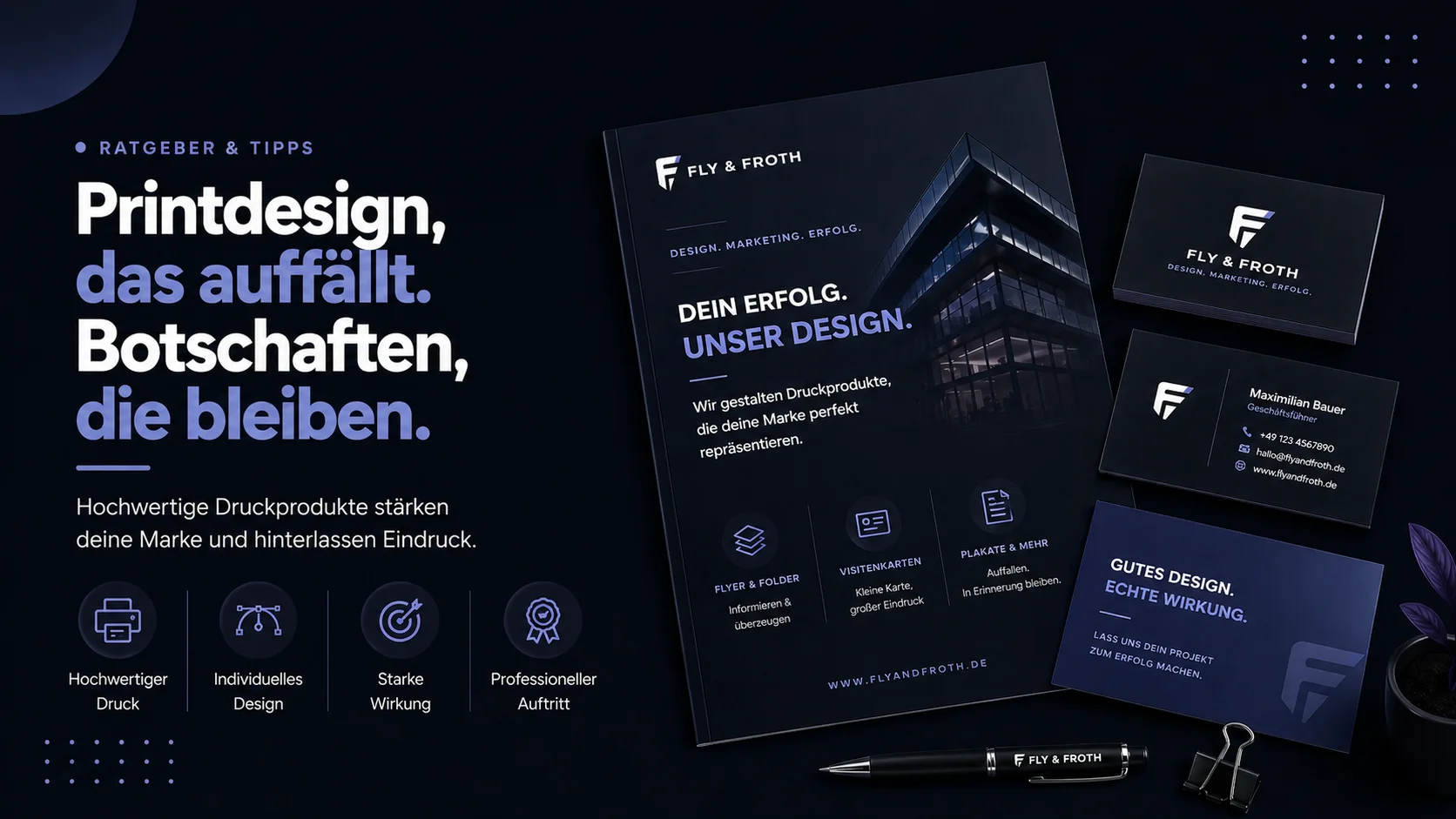 Druckdesign Bad Vilbel – Flyer und Visitenkarten gestalten lassen