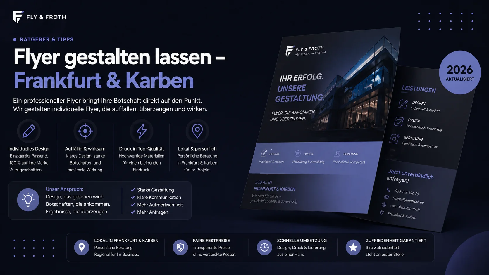 Flyer gestalten lassen Frankfurt – Fly & Froth