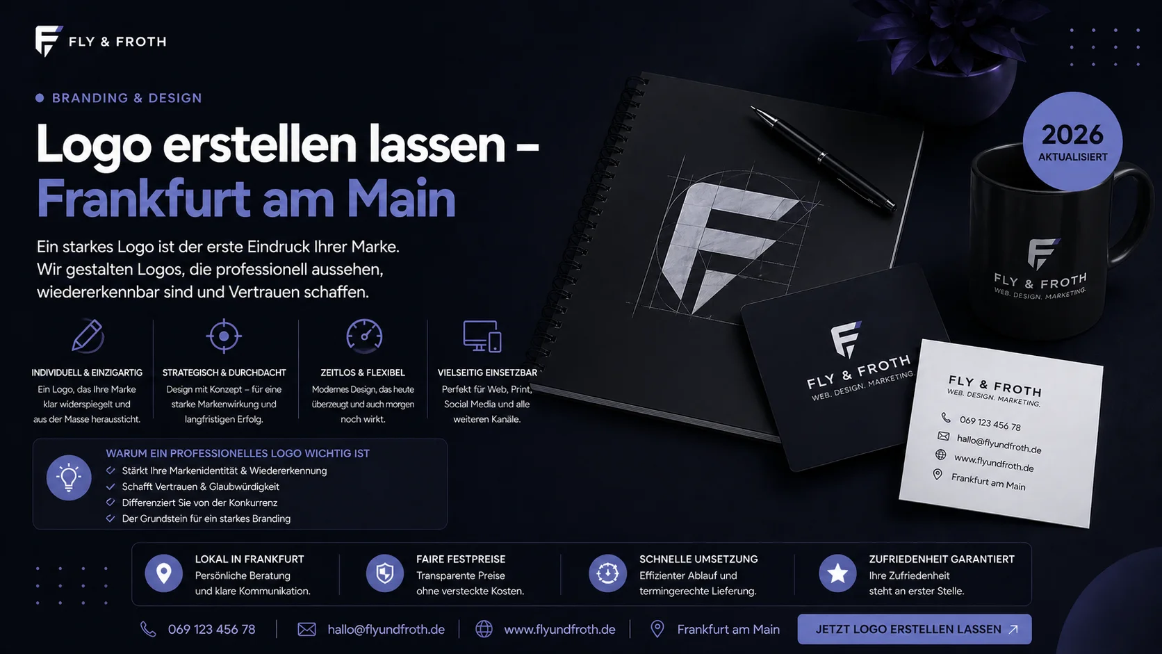 Logo erstellen lassen Frankfurt – Fly & Froth