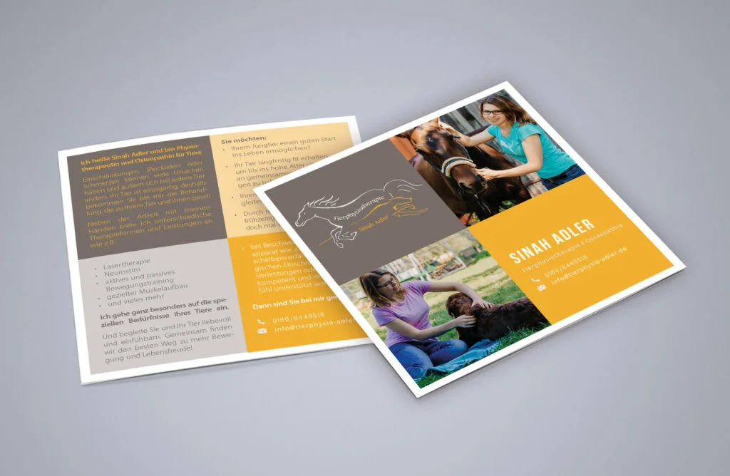 Flyer Design – Sinah Adler Tierphysiotherapie