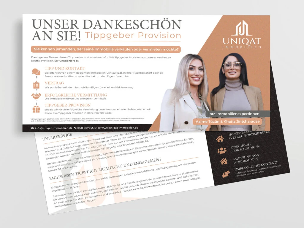 Immobilien Flyer Referenz – Fly & Froth Flyerdesign