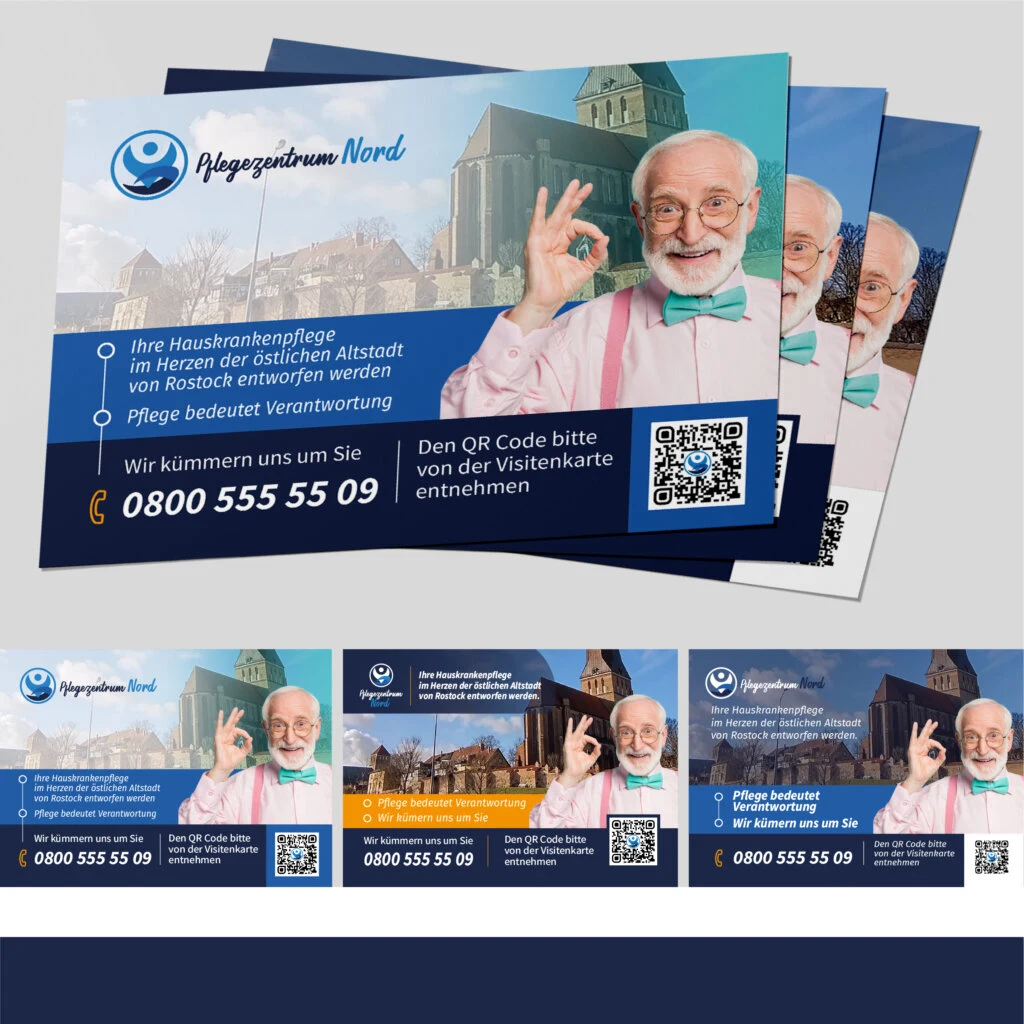 Pflege Flyer Referenz – Fly & Froth Flyerdesign Karben